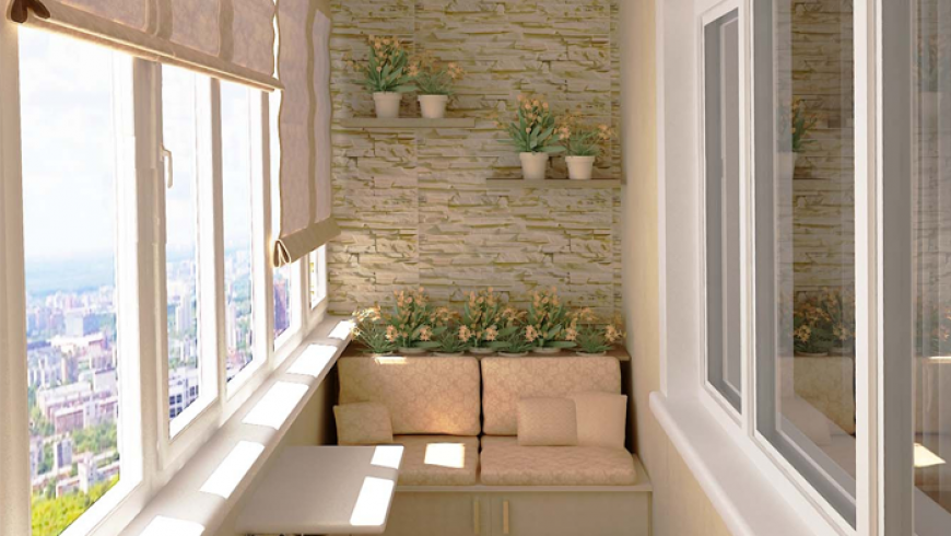 Внутренняя отделка и остекление балкона